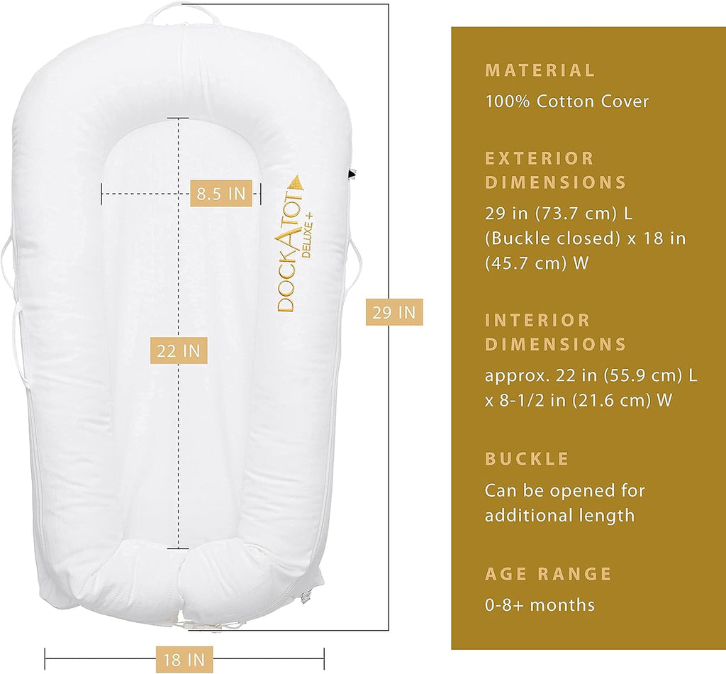Sand Chambray - DockATot Deluxe+ Dock Baby Lounger – DockATot