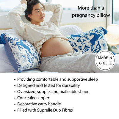 Cosset Pregnancy Pillow Blue Woodland