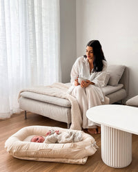 Sand Chambray - DockATot Deluxe+ Dock Baby Lounger – DockATot